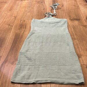 French Connection crochet  halter dress